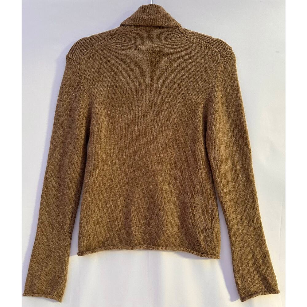 Boden Brown Turtleneck Lambswool Angora Blend Knit Sweater Size Medium Roll Neck - Picture 3 of 10